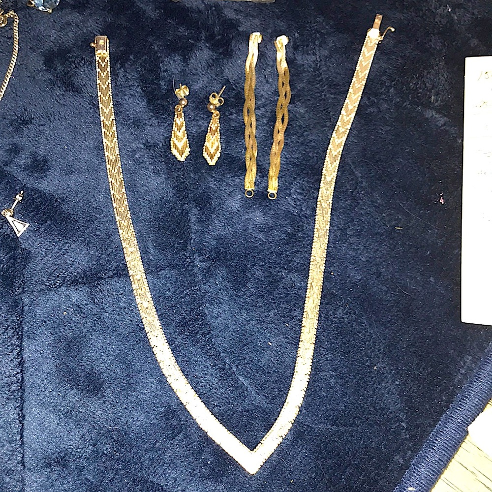 Sterling Silver Necklace with Earings